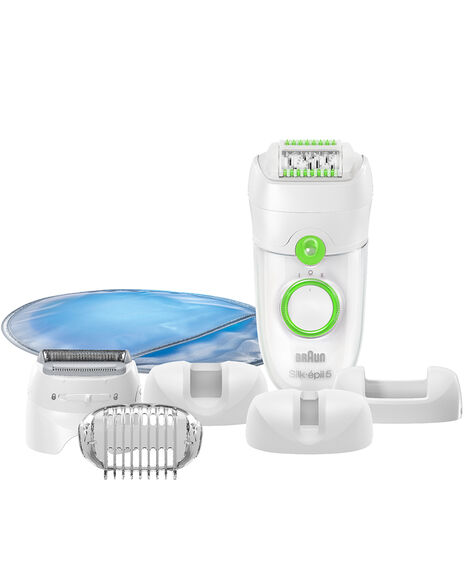 Silk Epil 5 Epilator & Hair Removal System with 7 extras